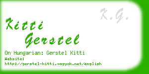 kitti gerstel business card